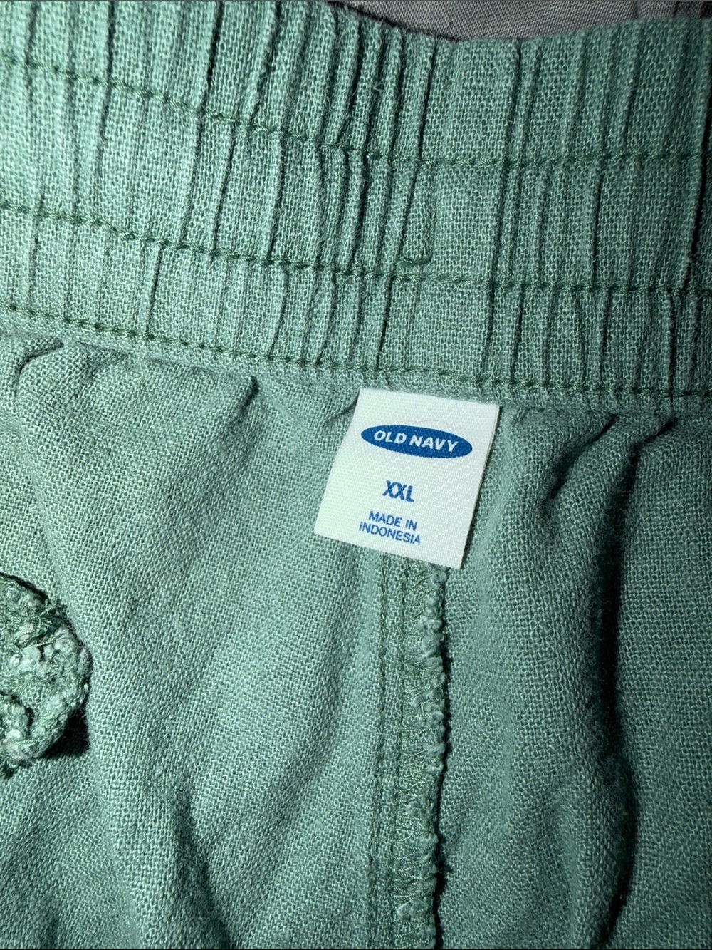 Old Navy Seafoam Green Linen-Blend Drawstring Shorts - Picture 2 of 2